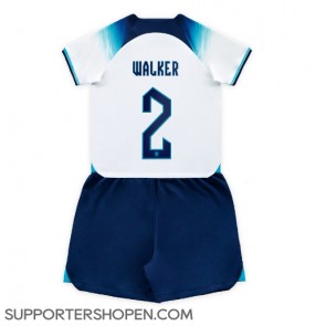 England Kyle Walker #2 Hemmatröja Barn VM 2022 Kortärmad (+ korta byxor)